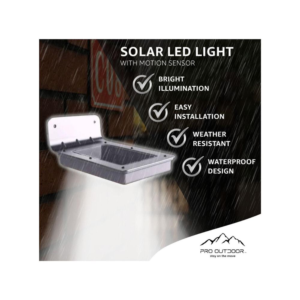 Pack 2 Aplique Luz Led Solar Con Sensor De Movimiento Contra Agua image number 7.0