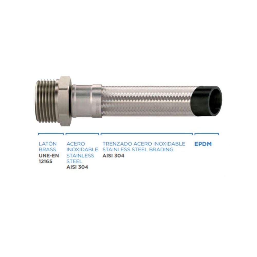 Conexión Flexible Geflex Dn13 3/4" 30cm Genebre image number 2.0