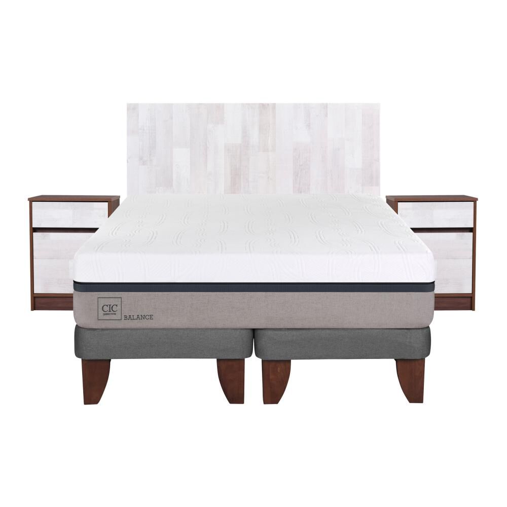 Cama Europea Cic Balance / King / Base Dividida + Set De Maderas image number 0.0