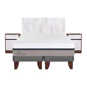 Cama Europea Cic Balance / King / Base Dividida + Set De Maderas