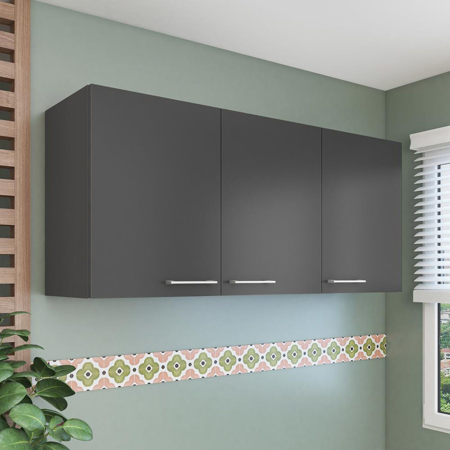 Mueble De Cocina Aereo Opie Vekkahome Grafito 12o Cm image number 0.0