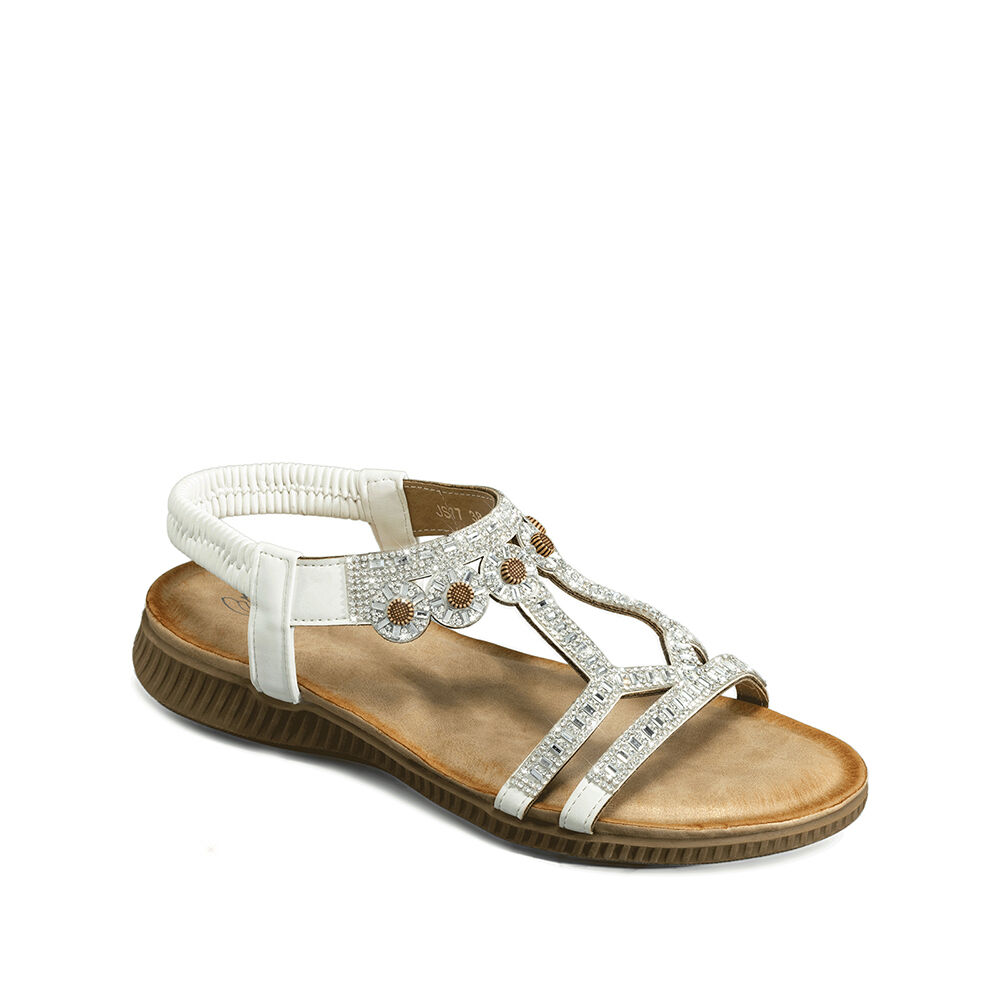 Sandalia Plana Comfort Pedrer&iacute;a Mujer Weide Js77 image number 6.0