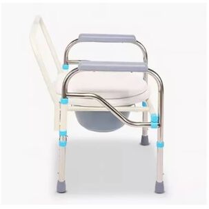 Ba&ntilde;o Inodoro W.c Port&aacute;til Plegable Silla Ducha Color Blanco