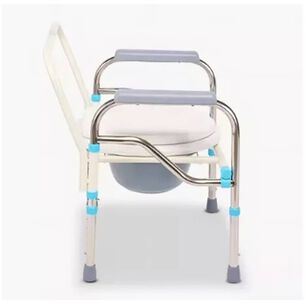 Ba&ntilde;o Inodoro W.c Port&aacute;til Plegable Silla Ducha Color Blanco