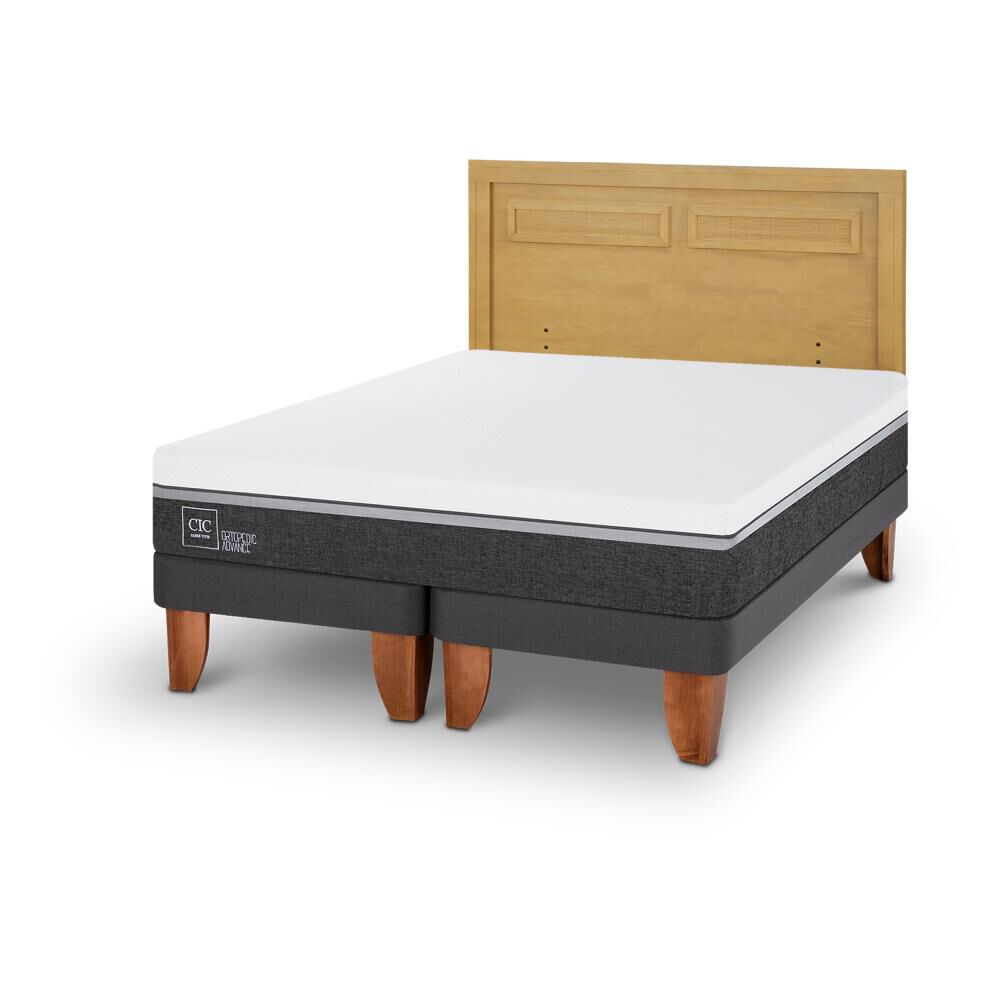 Cama Europea Cic Ortopedic Advance / 2 Plazas / Base Dividida + Respaldo image number 2.0