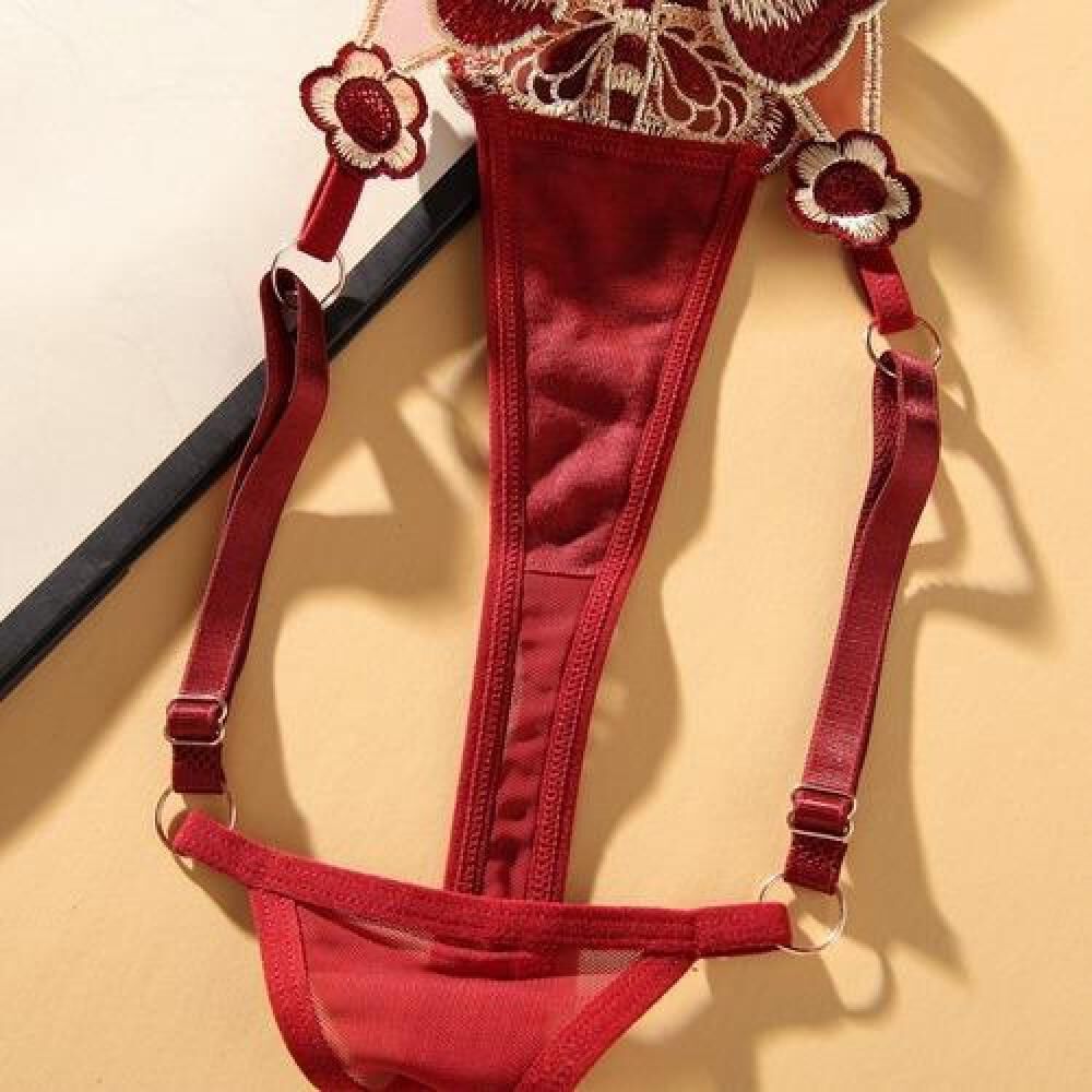 Colaless Bordado Mariposa, Cinta Ajustable Lenceria Exotica image number 7.0