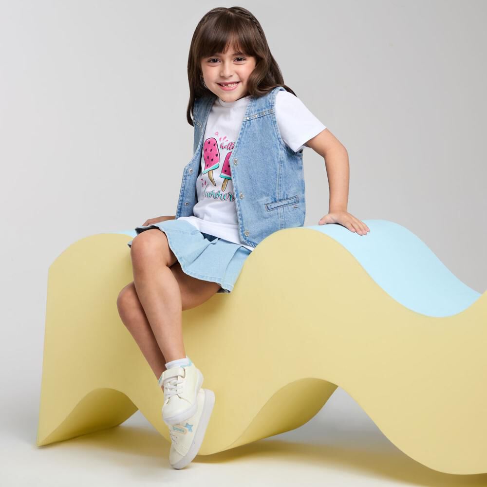 Polera Manga Corta Cuello Redondo Ni&ntilde;a Topsis image number 1.0