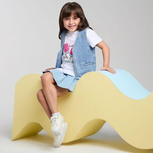 Polera Manga Corta Cuello Redondo Niña Topsis