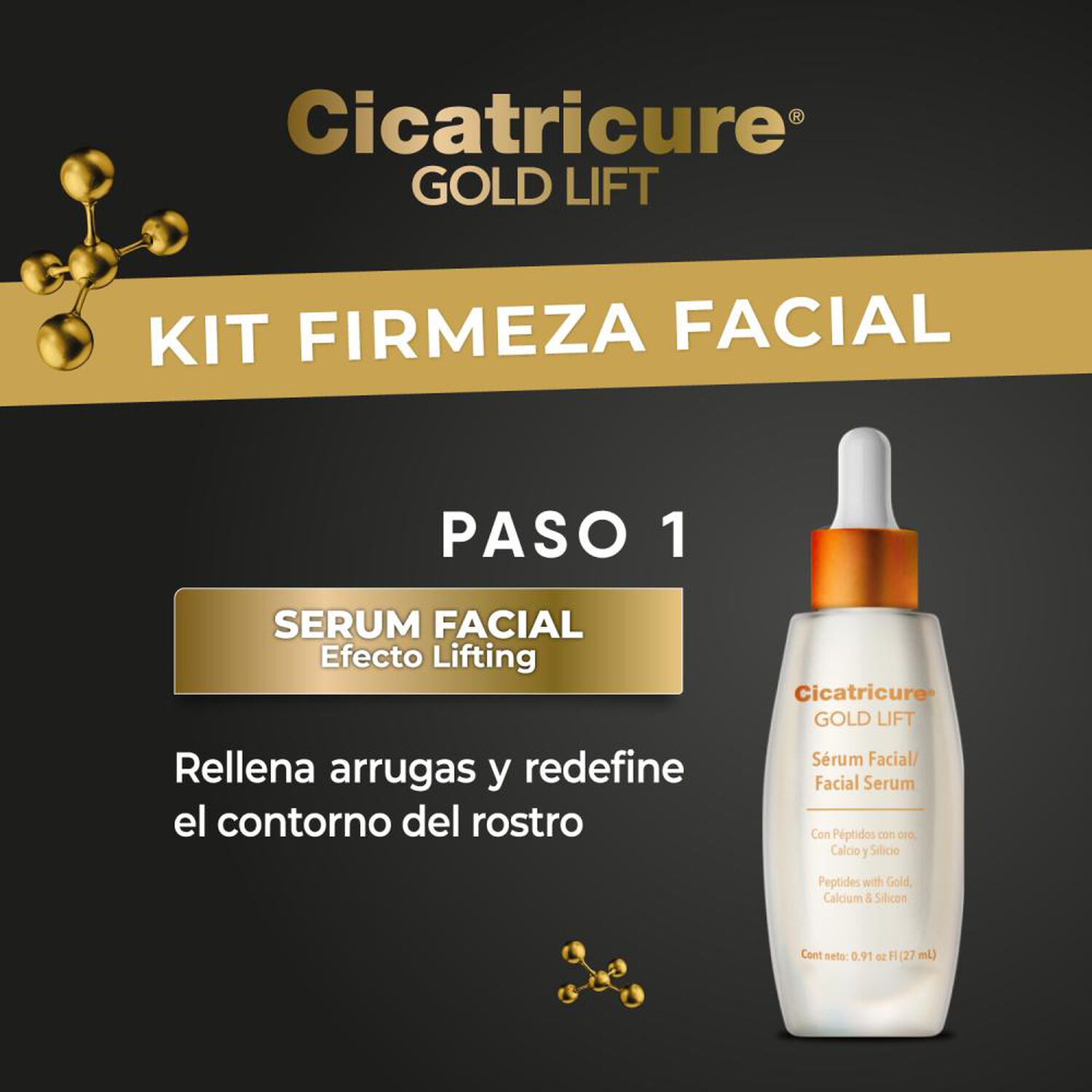 Pack Cicatricure Gold Dia + Noche + Contorno + Serum (caja) image number 1.0