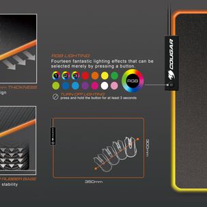 Mouse Pad Cougar Neon Gaming Series Full Rgb Usb