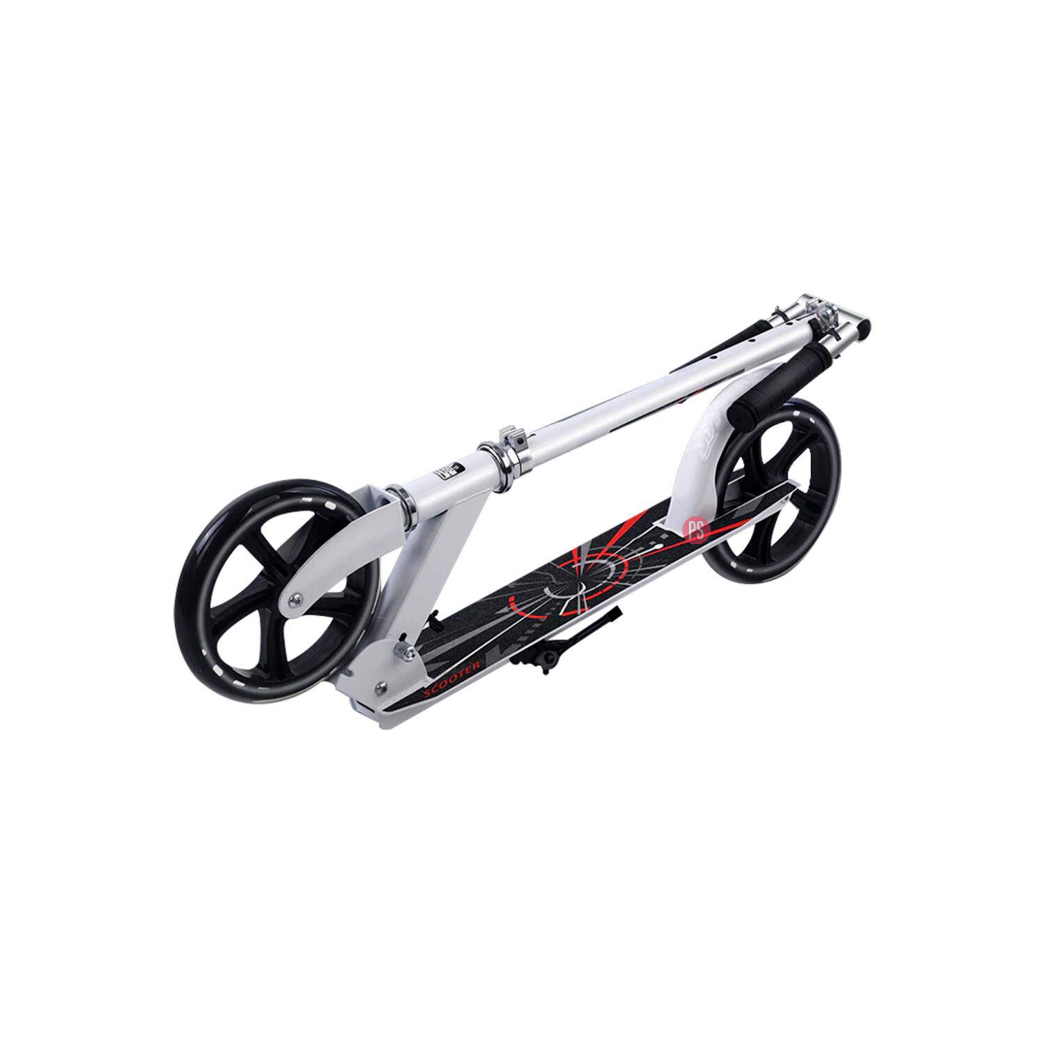 Scooter De 2 Ruedas Plegable Aluminio Color Negro - Ps image number 1.0