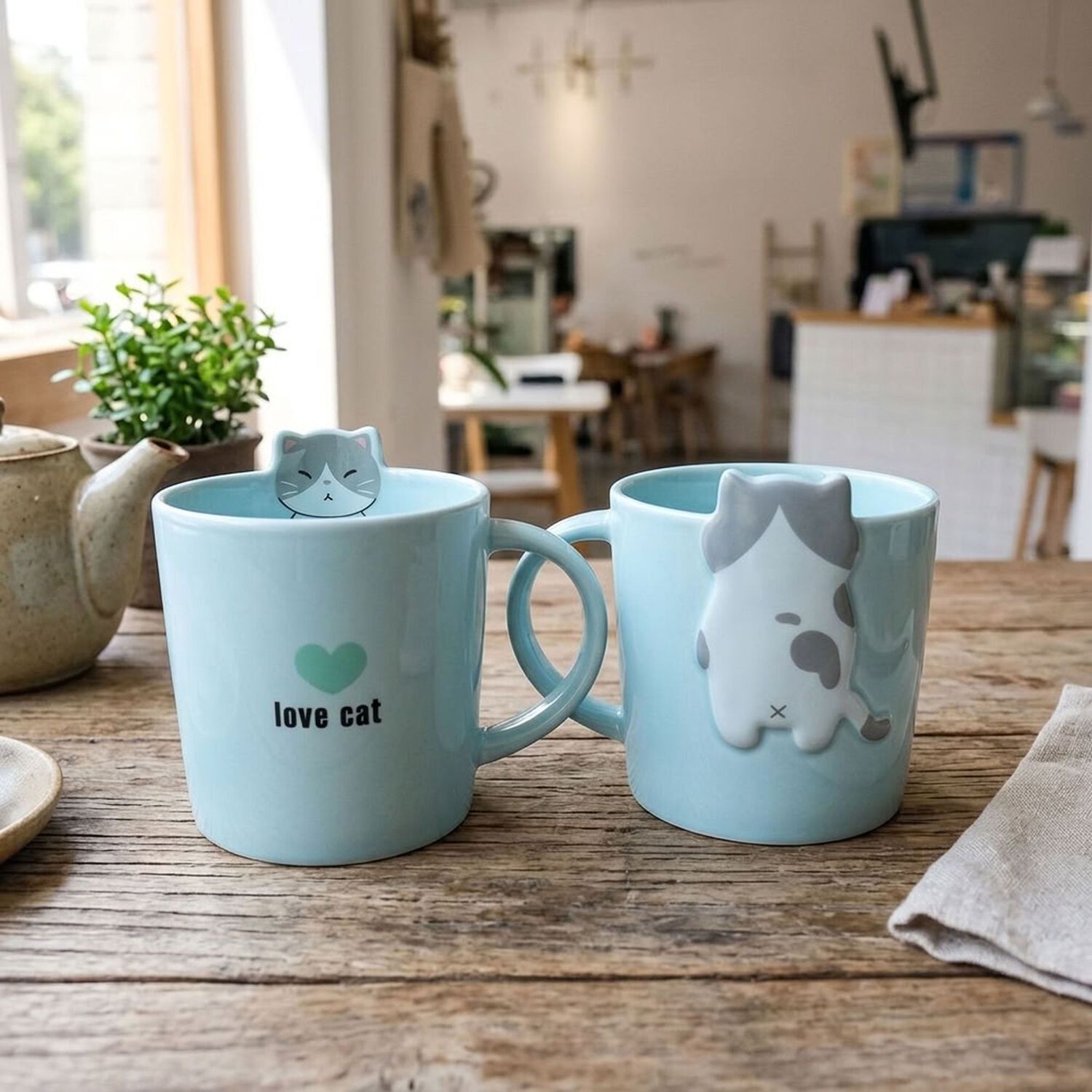 Taza Cer&aacute;mica Gatito Love Cat Kawaii image number 5.0
