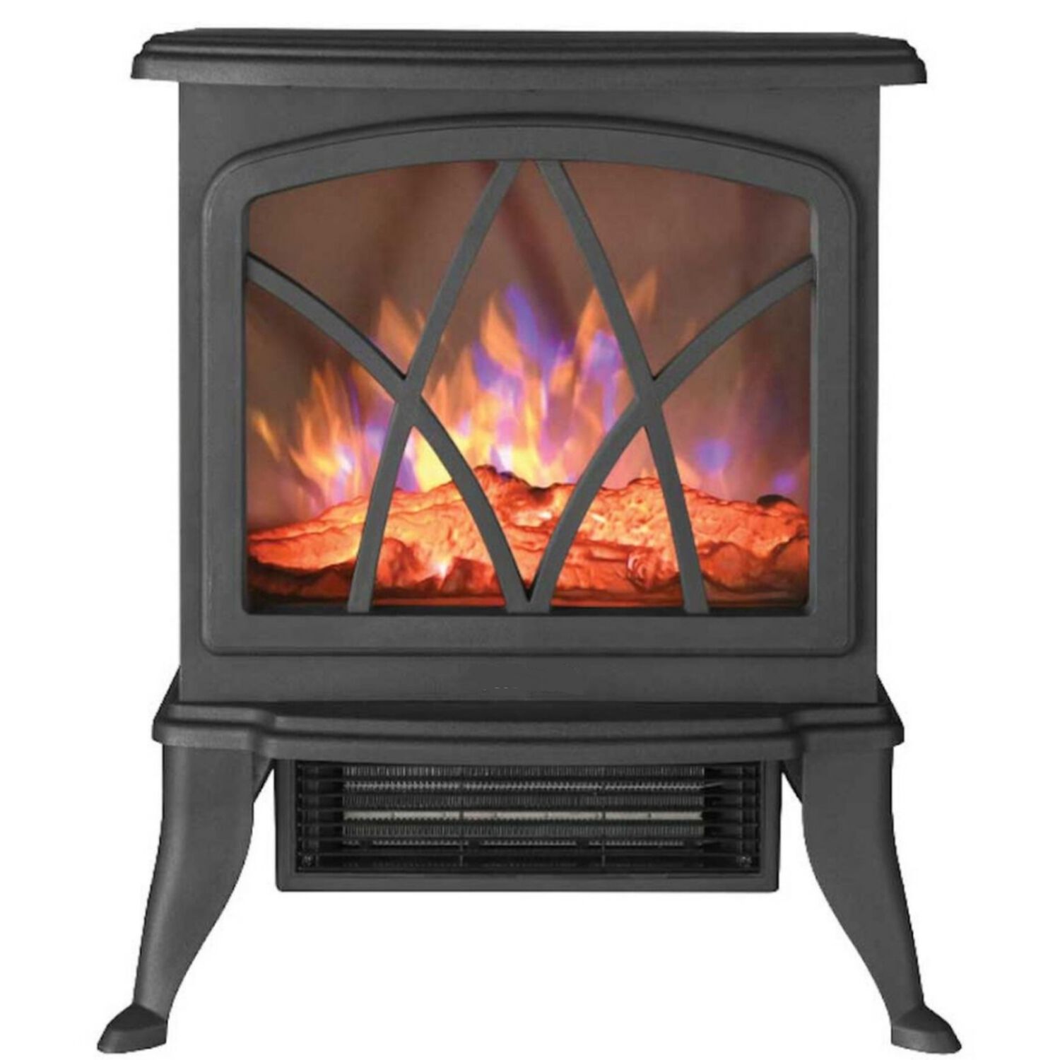 Chimenea El&eacute;ctrica Vintage Regulable Efecto Llama Real 3d image number 0.0