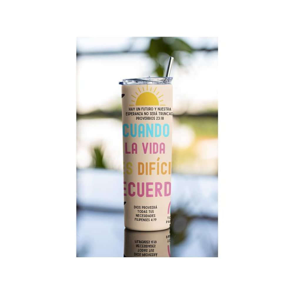 Termo Botella T&eacute;rmica Cristiano Con Vers&iacute;culos B&iacute;blicos Evang&eacute;lico image number 4.0