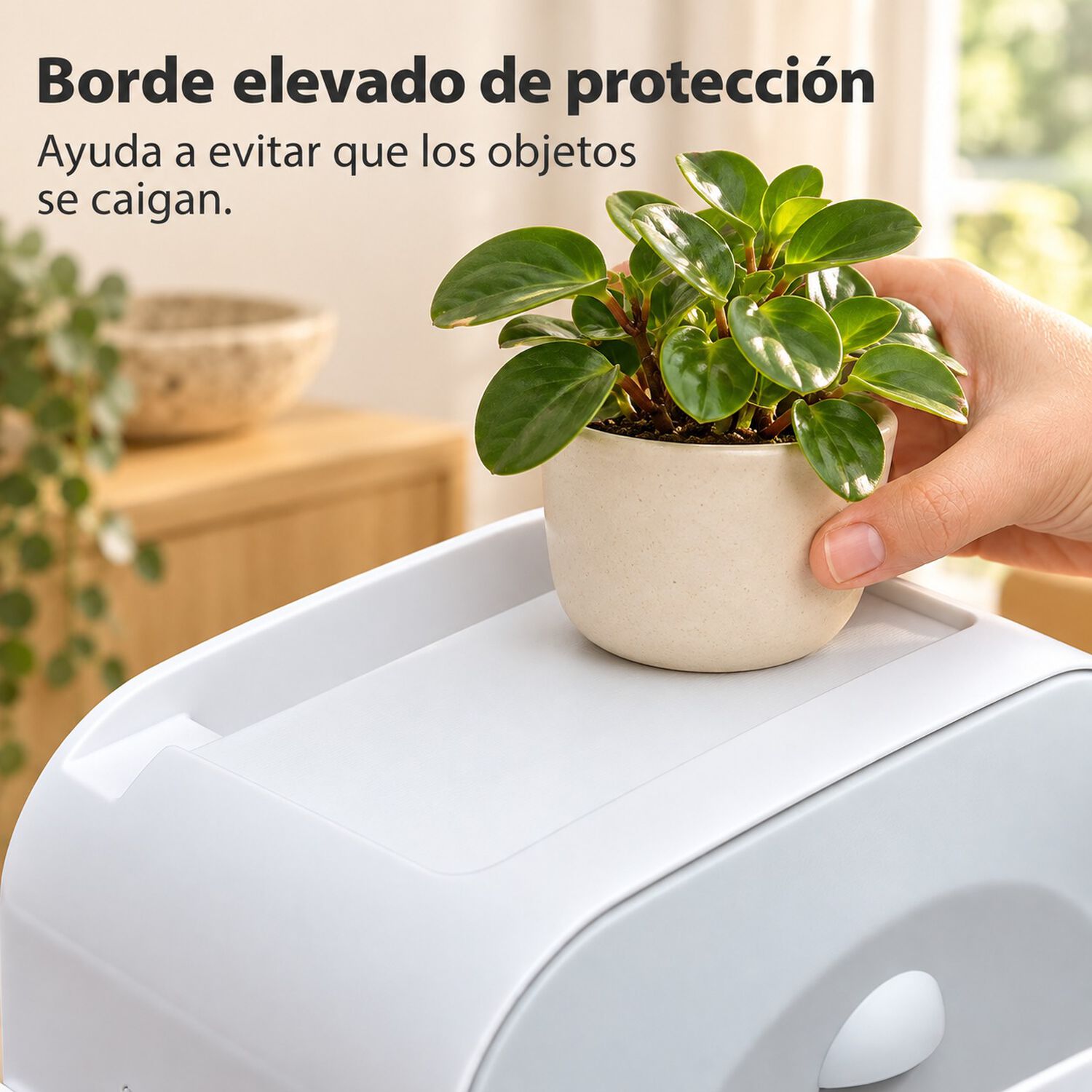 Dispensador Porta Confort Papel Higi&eacute;nico De Pared Con Caj&oacute;n Y Soporte Celular Gris image number 6.0