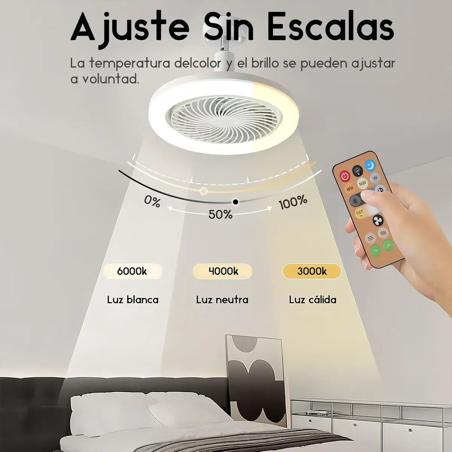 L&aacute;mpara Ventilador 2 En 1 Con Control Remoto image number 3.0