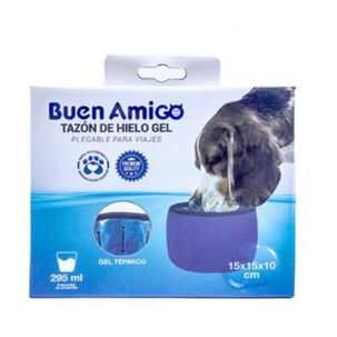 Bebedero Tazon Gel Refrescante 295ml Para Mascotas Plegable