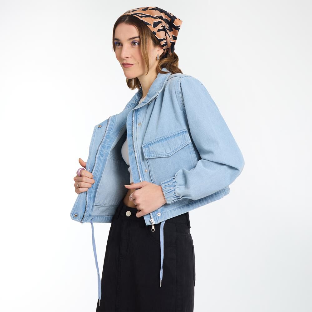 Chaqueta Crop Cargo Cuello Alto Mujer Freedom image number 2.0