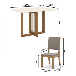 Juego De Comedor Home Mobili Lana / 4 Sillas