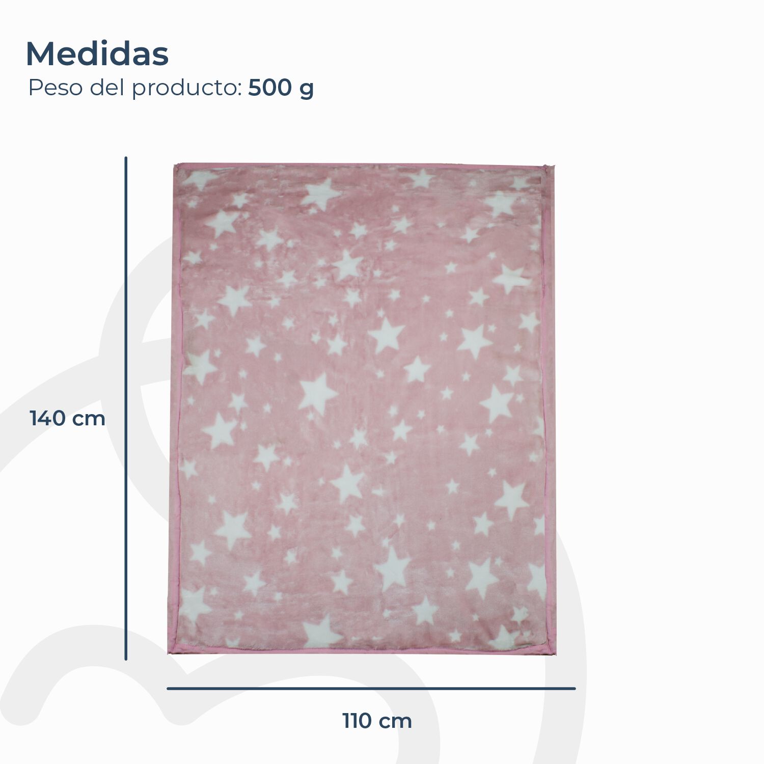 Frazada Ultra Soft Estrella 110x140cm Rosado Bebesit image number 3.0