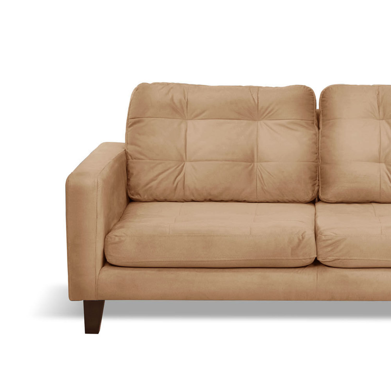Sofa Napoles 3 Cuerpos Tela Velvet Beige image number 2.0