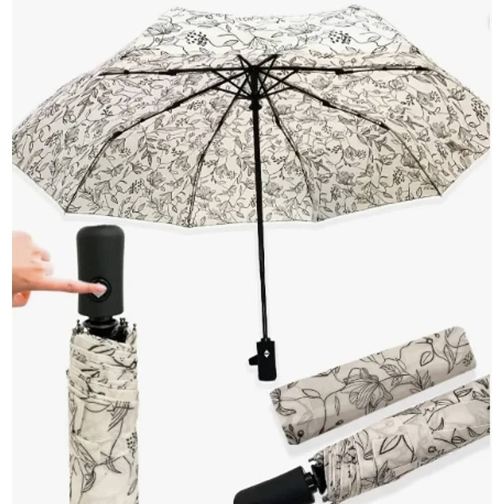 Paraguas Portatil Dise&ntilde;o De Flores image number 0.0