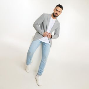 Blazer Slim Hombre Az Black