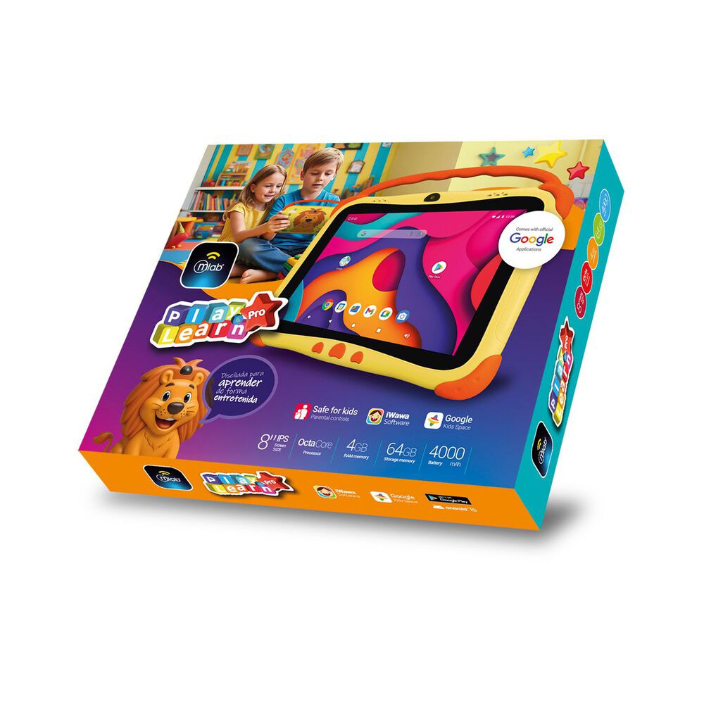 Mlab Kids Play & Learn Pro 8" 64GB 4GB Amarillo, foto 6