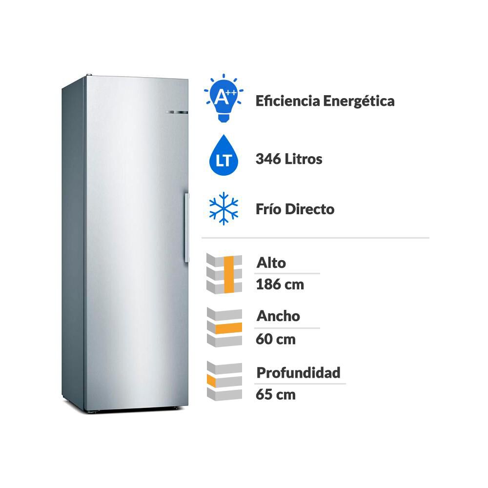 Refrigerador Monopuerta Bosch KSV36VLEP / Frío Directo / 346 Litros / A++ image number 1.0