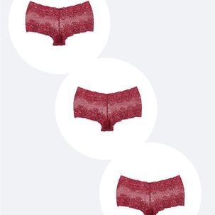 Pack X3 Pantaletas Encaje Rojo 2rios