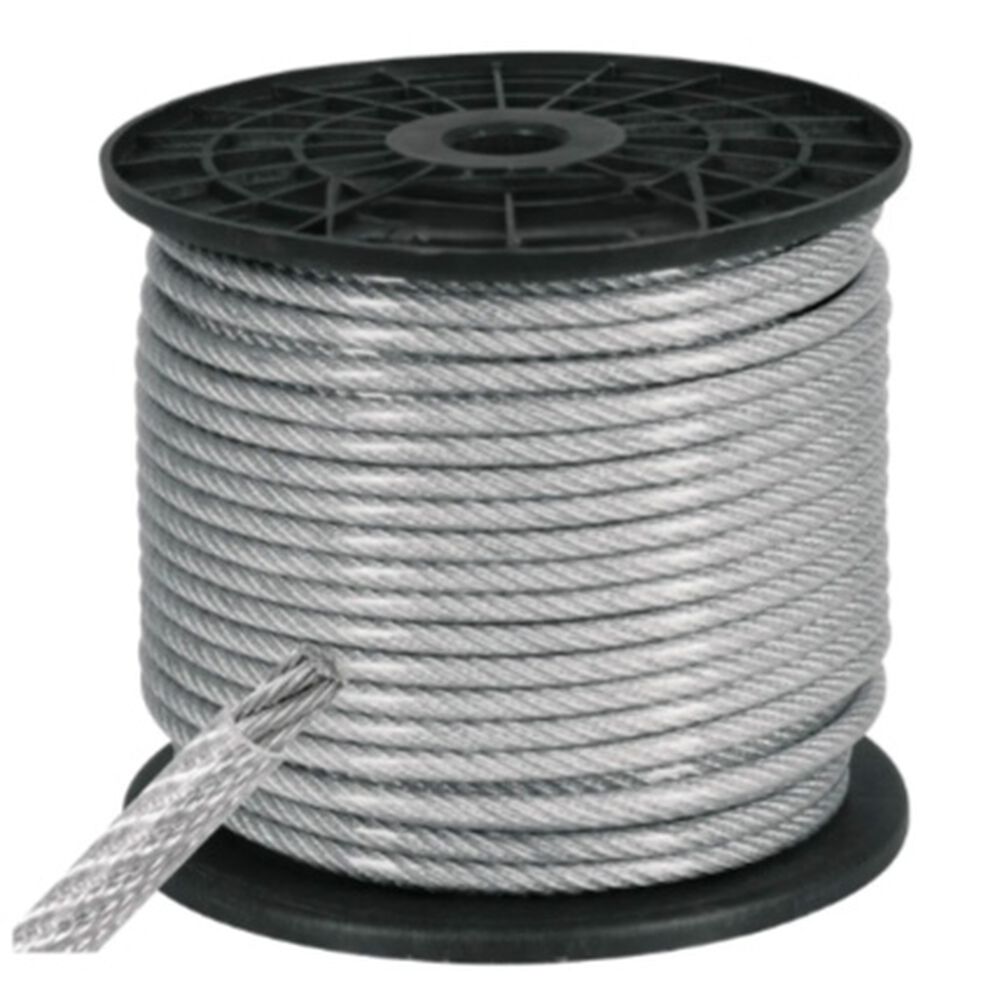 Piola Cable De Acero 3 A 4 Mm Forrado Pvc 100 Metros image number 0.0