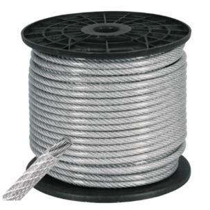Piola Cable De Acero 3 A 4 Mm Forrado Pvc 100 Metros