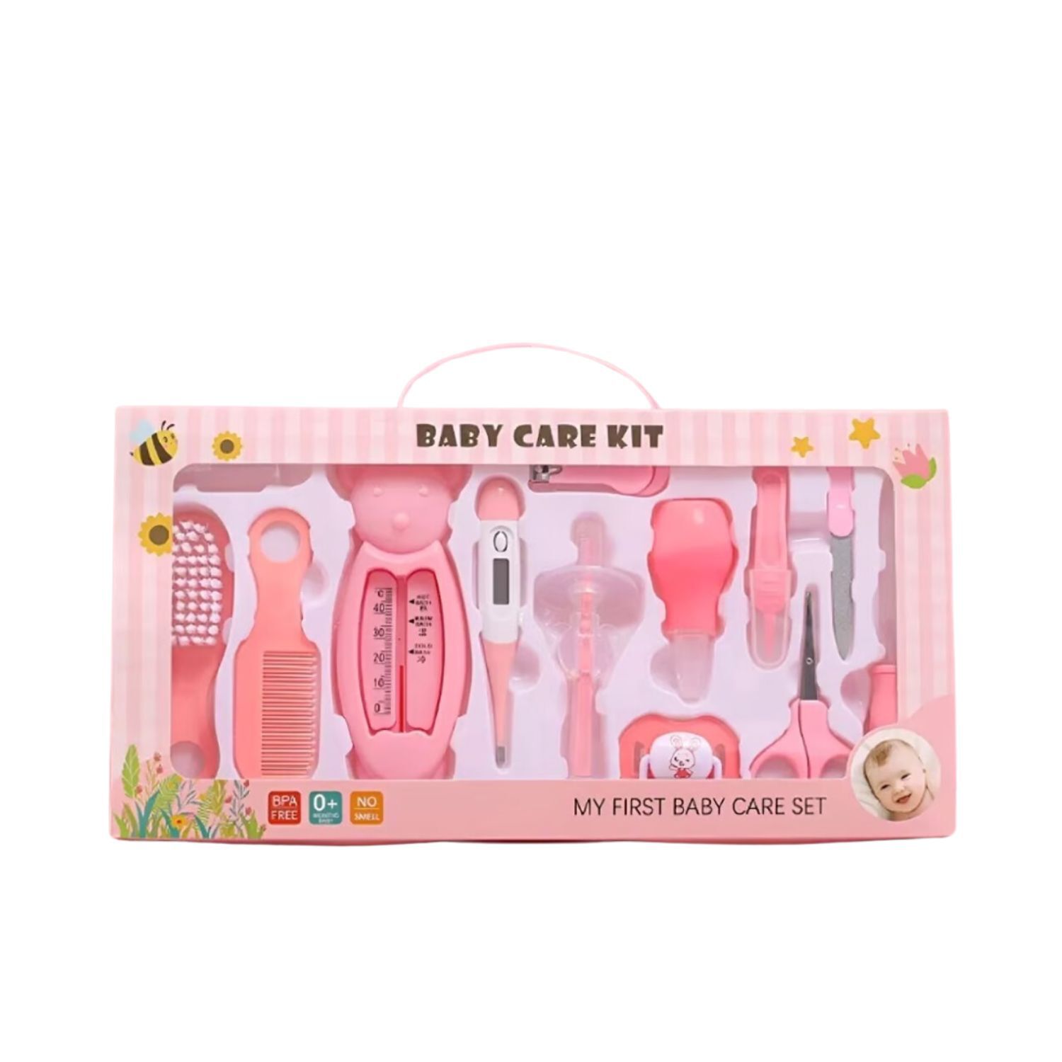 Set De Cuidados E Higiene Personal Bebe Rosa 13 Piezas image number 2.0
