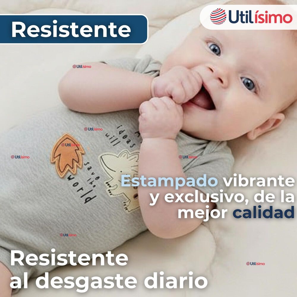 Pack 5 Bodys Ni&ntilde;o Manga Corta Tedmimak 100% Algod&oacute;n Dino Roar image number 6.0