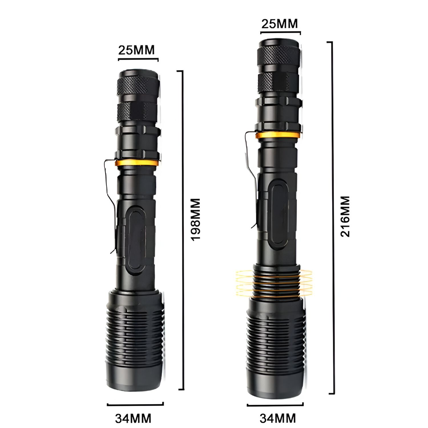 Linterna Led Profesional Multi Uso Con Zoom High Power T6 image number 4.0