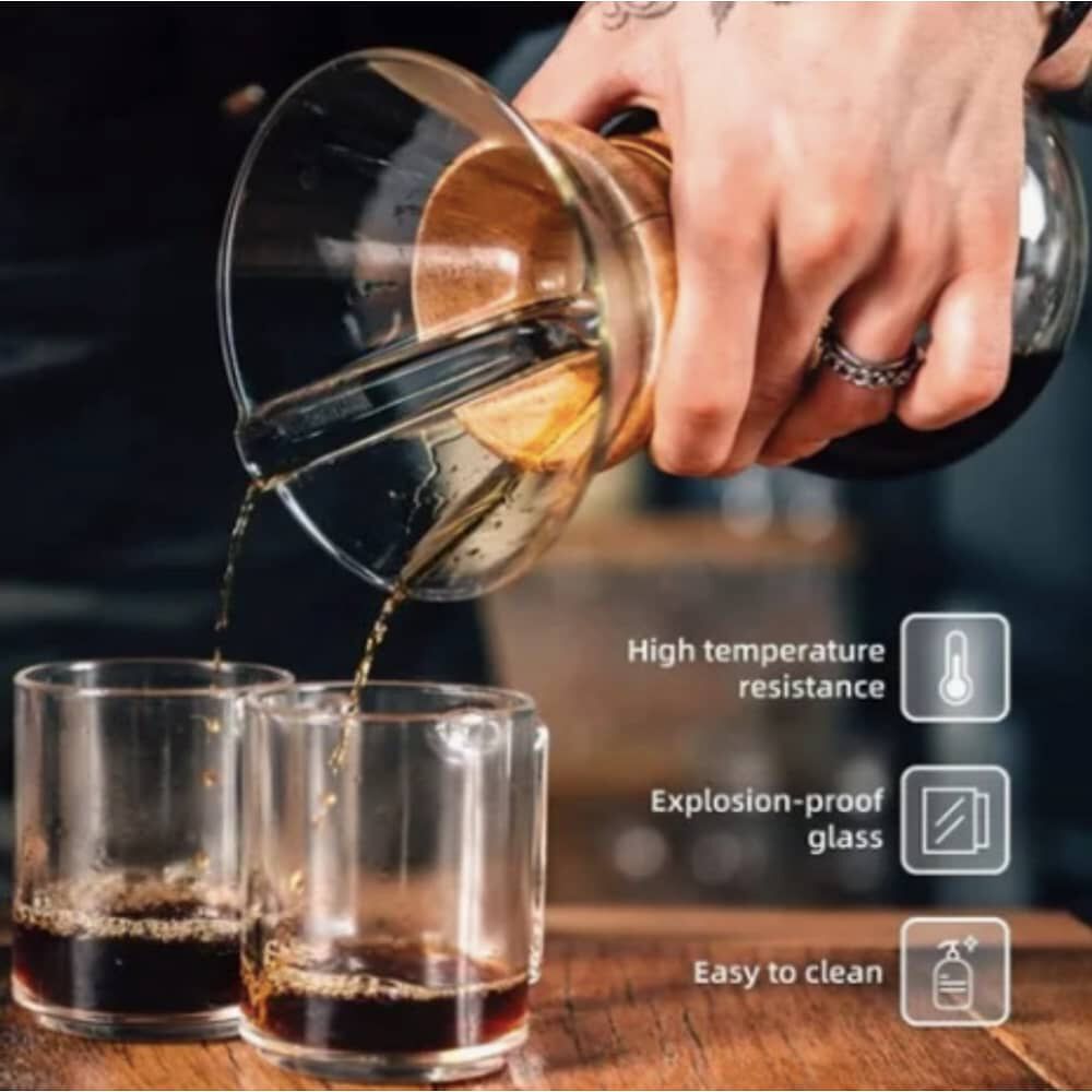 Cafetera Chemex Madera Con Filtro De Acero Inoxidable 400 Ml image number 4.0