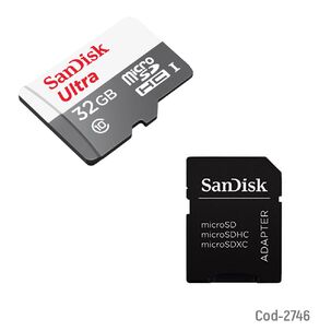 Tarjeta Micro Sd Sandisk Ultra Gris 32gb Original Clase 10