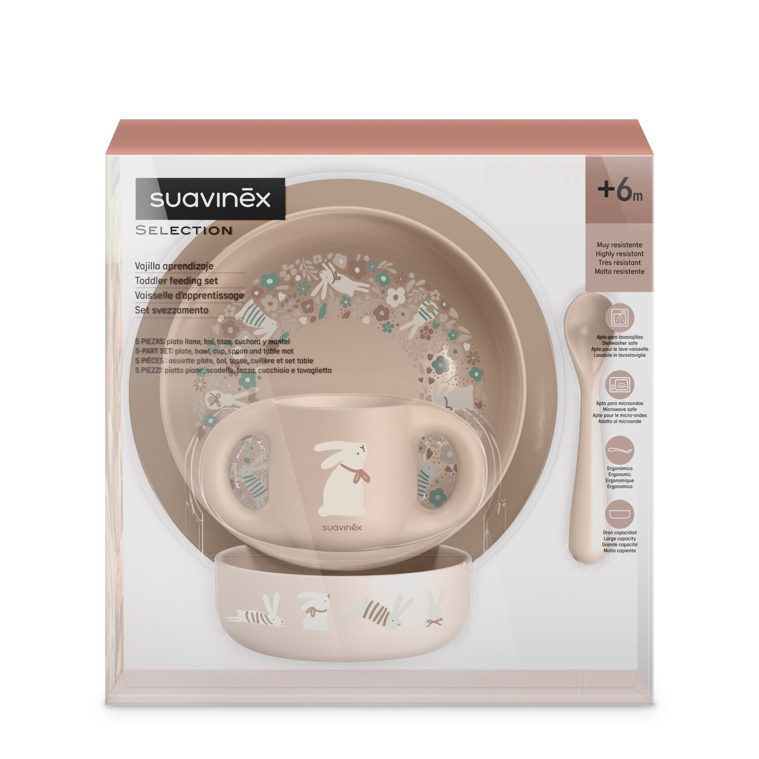 Set Vajilla Aprendiz +6m Wonderland Beige image number 1.0