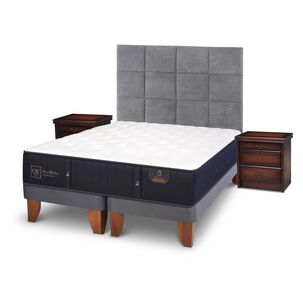 Cama Europea Cic Premium / King / Base Dividida + Set De Maderas