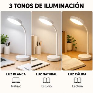 L&aacute;mpara De Mesa Led T&aacute;ctil Flexible Recargable Usb Estudio