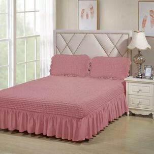 Faldon Liso Cama King