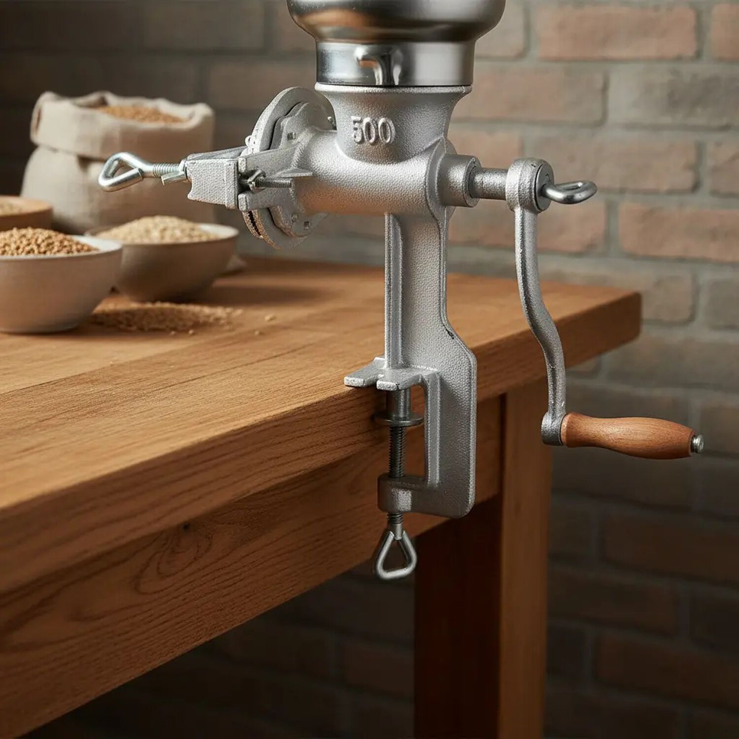 Molino Moledor Manual Met&aacute;lico Para Cereales Maiz Granos Con Manilla image number 5.0