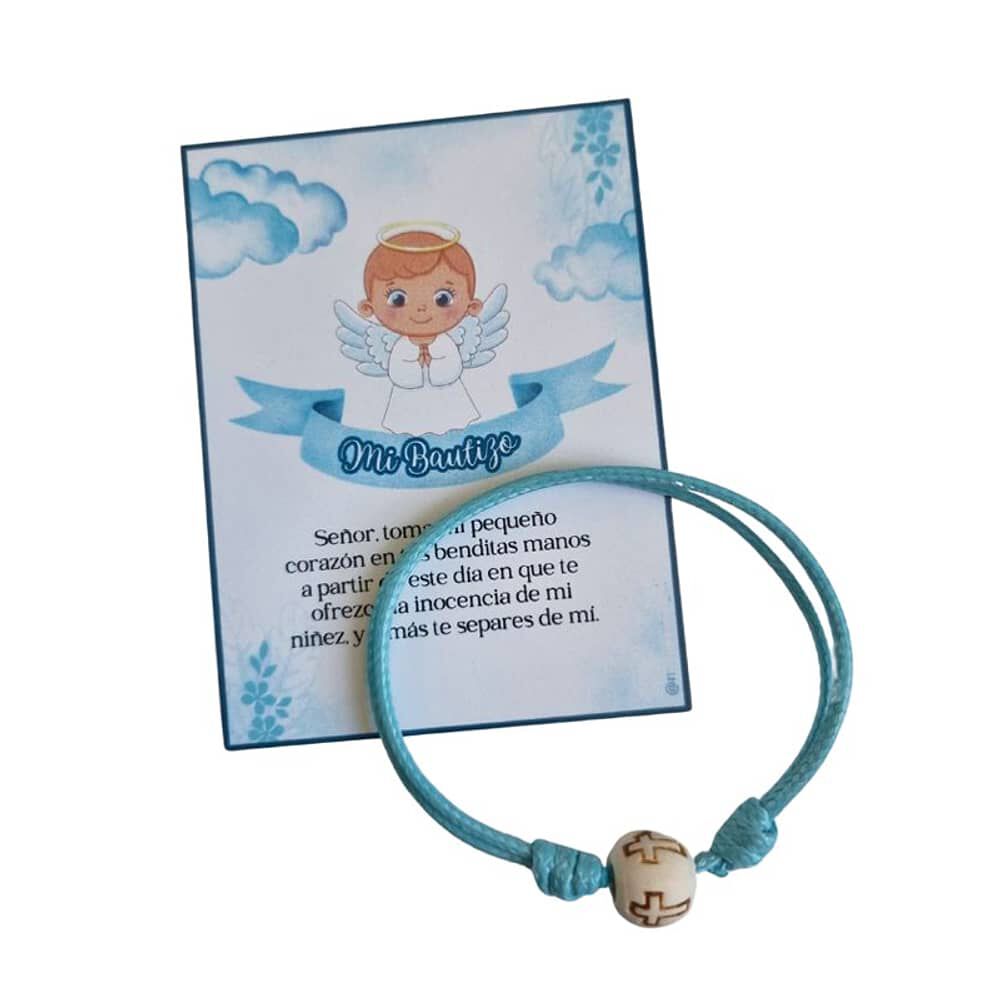 Recuerdos Encintados Bautismo Bautizo 12 Hilo Rojo + Tarjeta image number 0.0