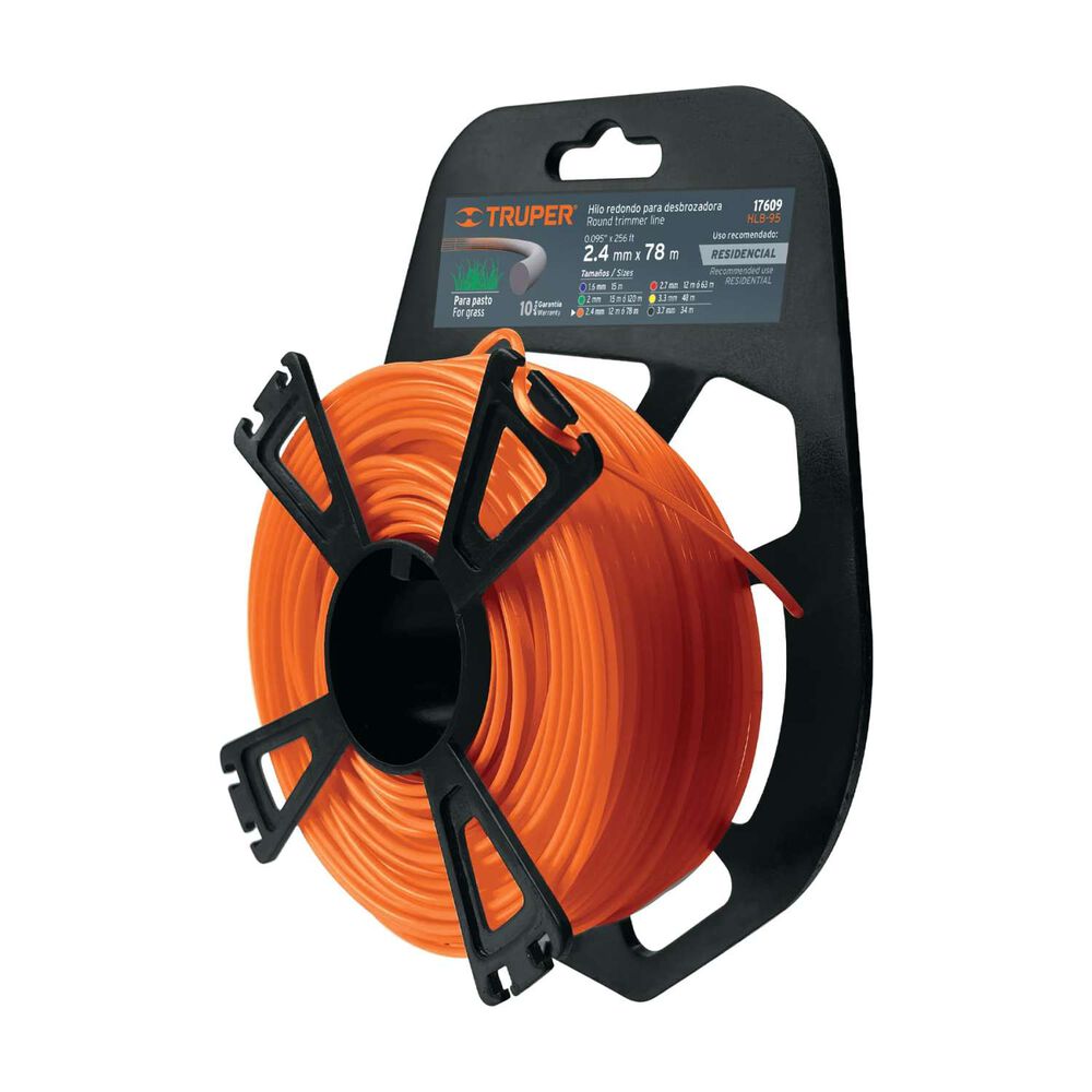 Nylon Para Orilladora 2.4mm*78mts - Truper image number 0.0
