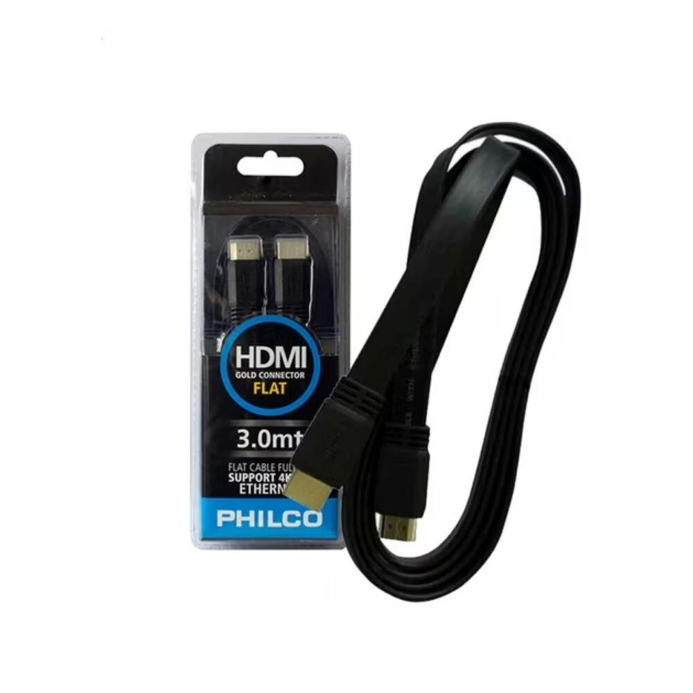 Cable Hdmi Hd 4k 3mts Tipo Flat Negro image number 3.0