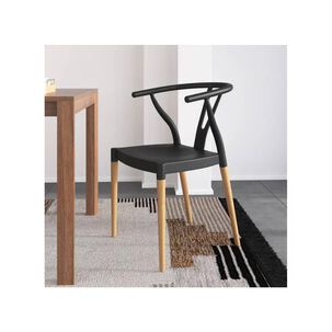 Pack 4 Sillas De Comedor N&oacute;rdicas Polipropileno Patas Madera