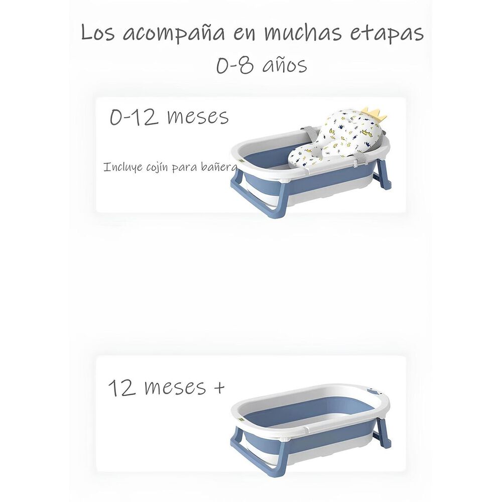 Ba&ntilde;era Plegable Con Term&oacute;metro Cojin Y M&aacute;s Accesorios Rosada image number 1.0