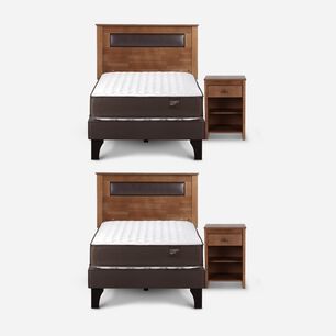 Duplex Rosen Ergo T / 1.5 Plazas / Base Normal + Set De Maderas Ferrara