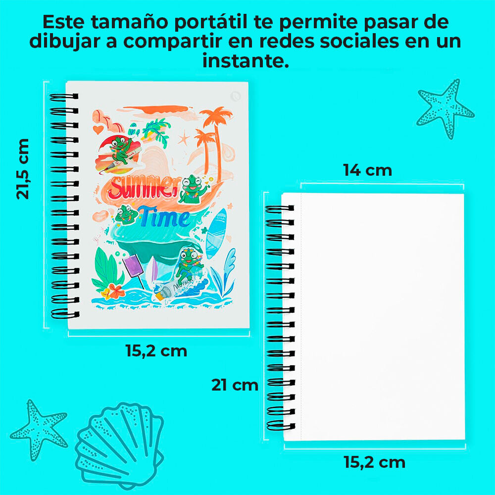 Ohuhu Block Doble Cara (21,6x14cm,60hojas,150g) Antisangrado image number 3.0