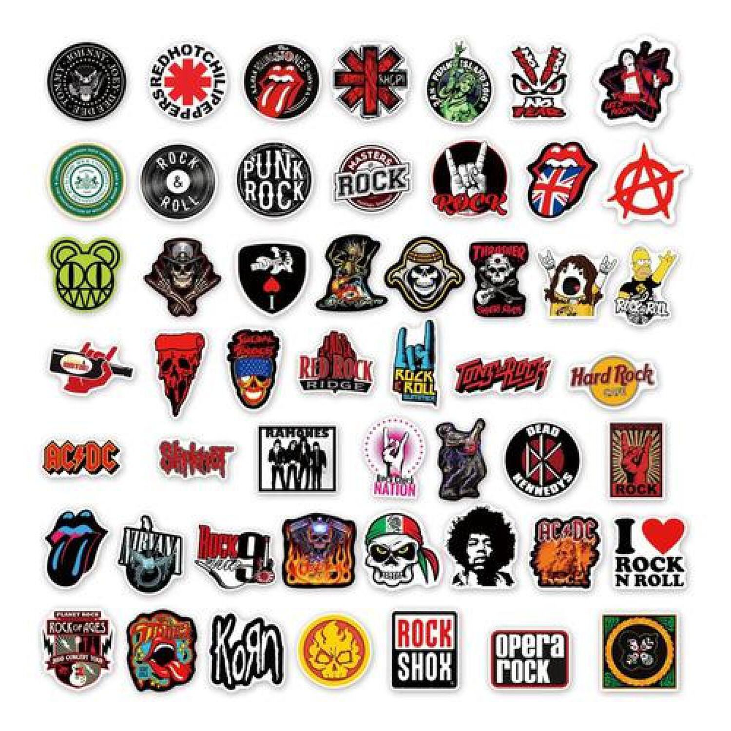 Set Stickers Calcomonias Rock And Roll Bandas Musicales image number 4.0